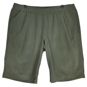 J. HILBURN CUSTOM OLIVE PERFORMANCE TECH PULL-ON SHORTS – SIZE W34 – MINIMALIST